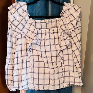 J. Crew cropped ruffle top